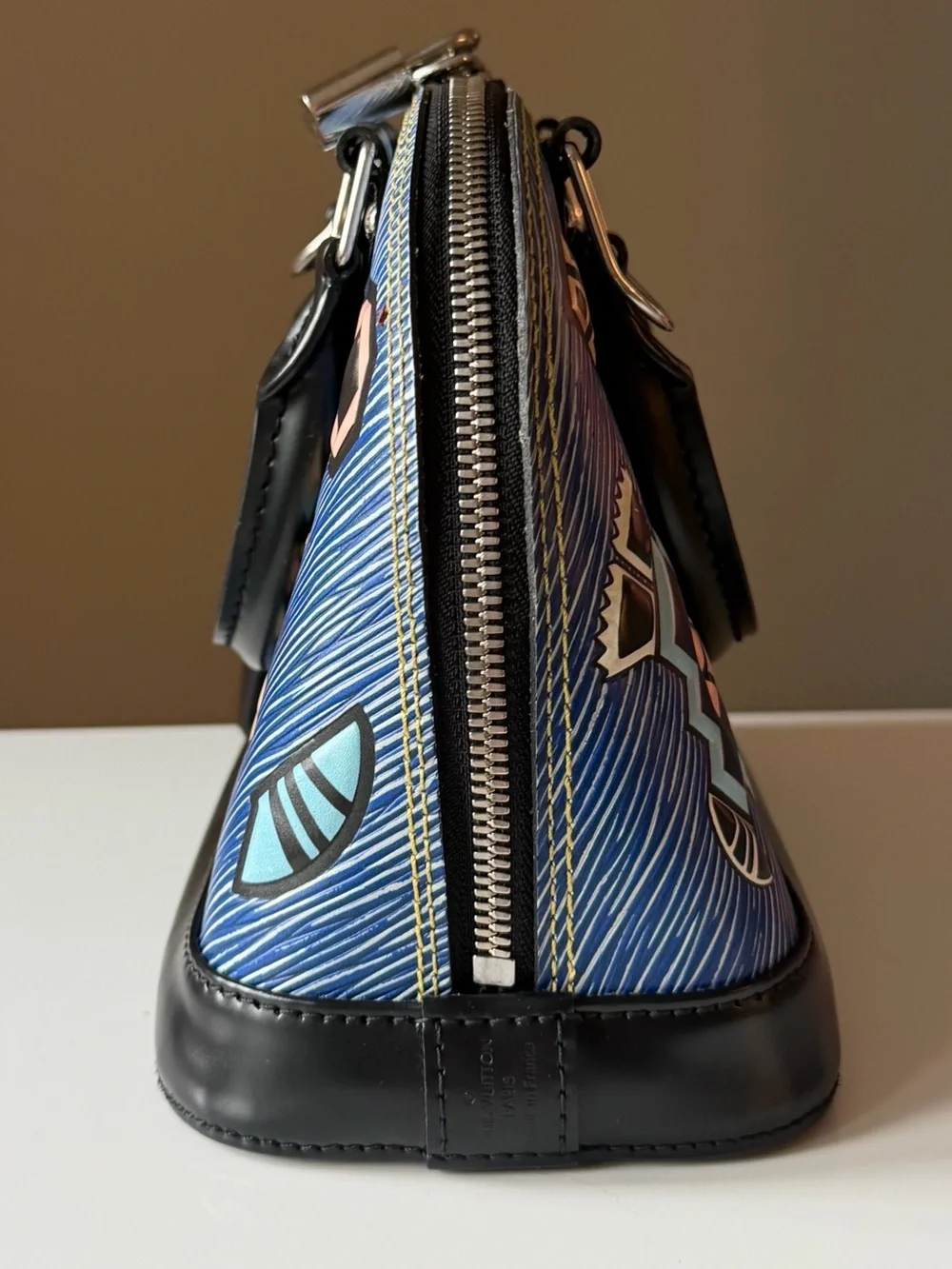 Louis Vuitton Epi Azteque Alma BB Denim Light Crossbody Bag